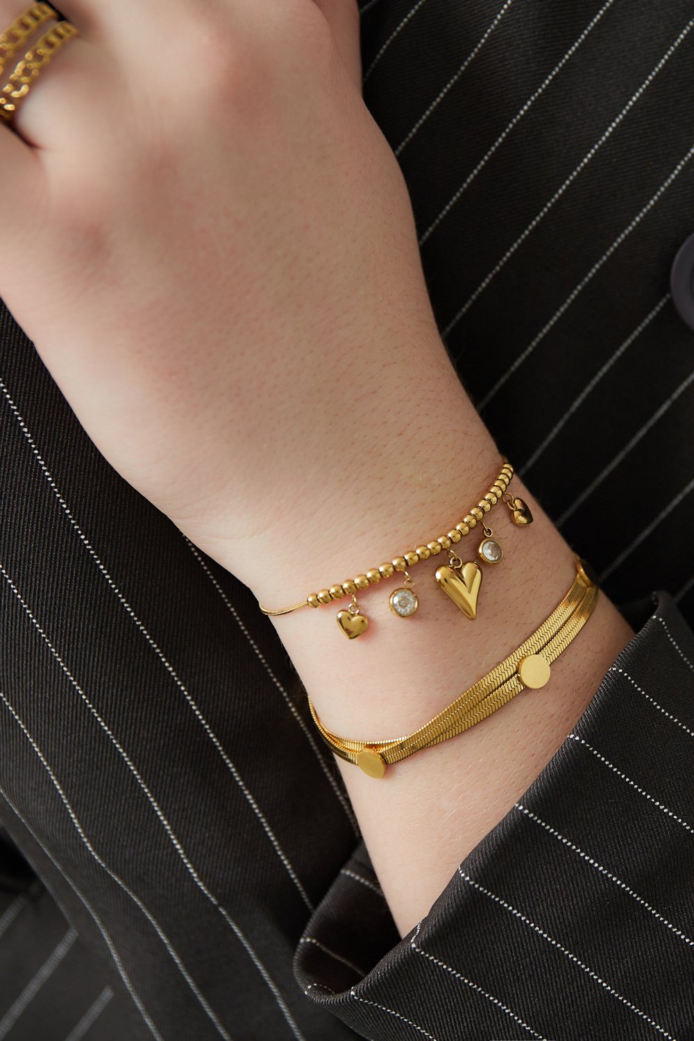 Gleaming Heart Bracelet