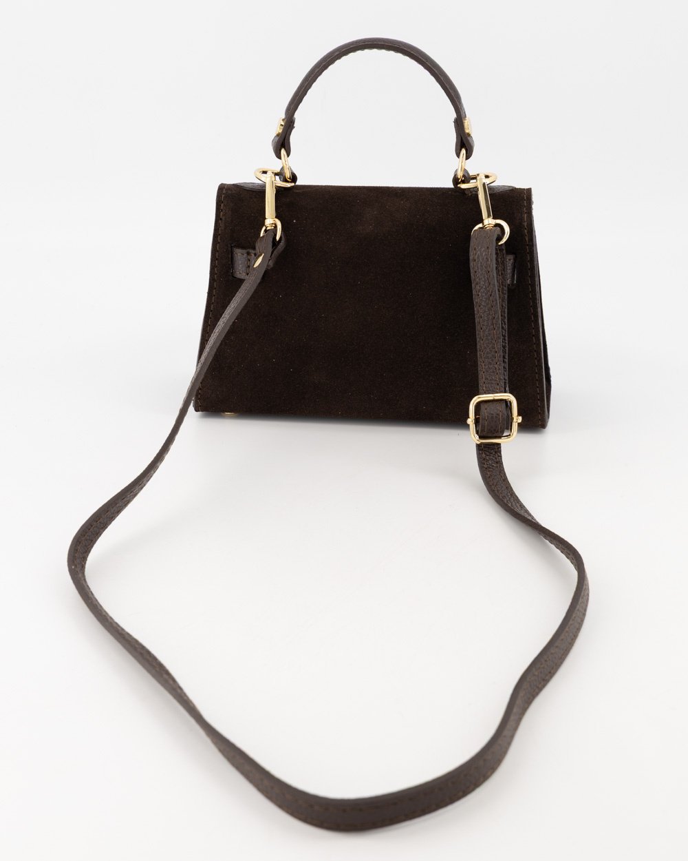 NALA BAG Suede Donker Bruin
