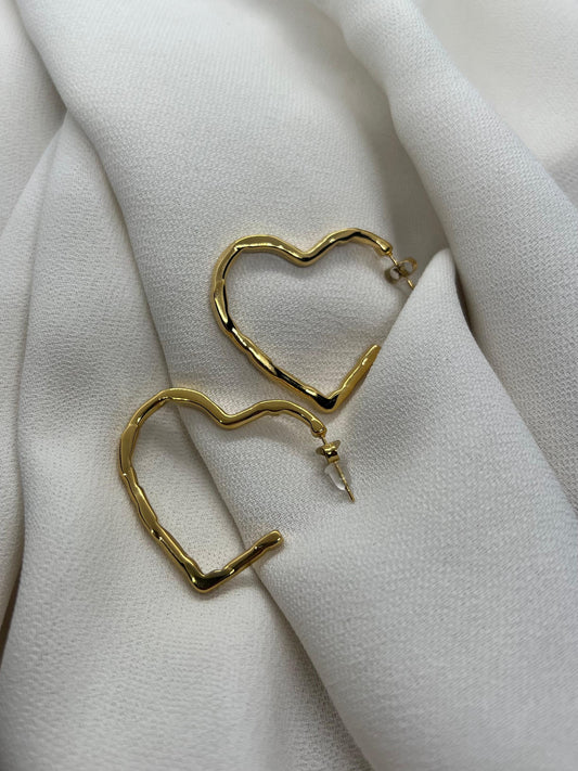 Open Heart Earrings