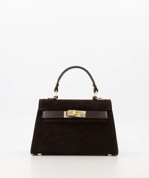 NALA BAG Suede Donker Bruin