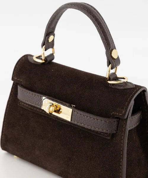 NALA BAG Suede Donker Bruin